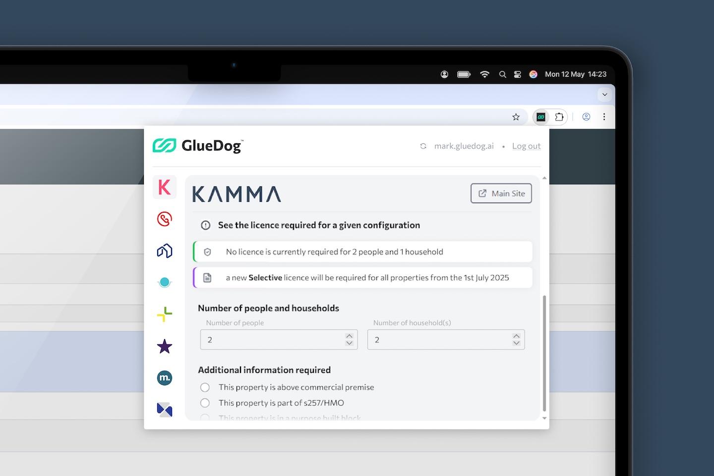 Kamma Data Chrome Extension